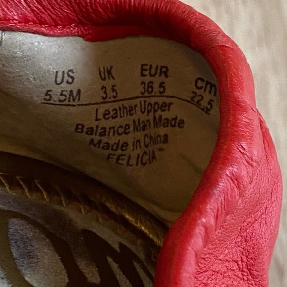 Sam Edelman Ballet Flats Red Women's Size 5.5 - Picture 4 of 6